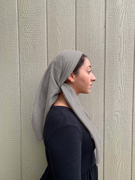 Matte Gray Headscarf (𝑆𝑢𝑚𝑚𝑒𝑟 + 𝑊𝑖𝑛𝑡𝑒𝑟)